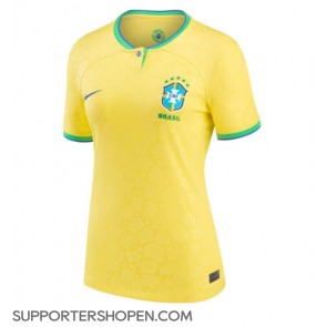 Brasilien Hemma Matchtröja Dam VM 2022 Kortärmad